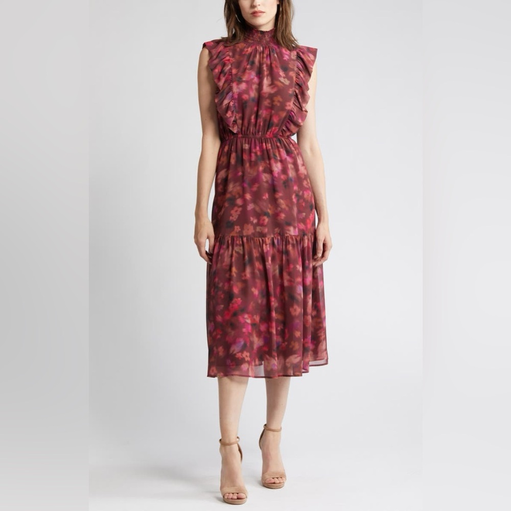 NWT Steve Madden Anna Floral Chiffon Dress